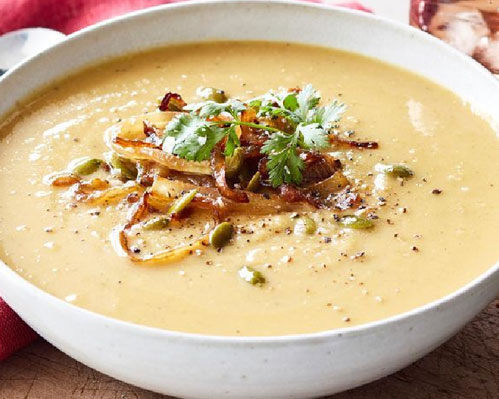 Red Lentil Soup with Caramelised Onion